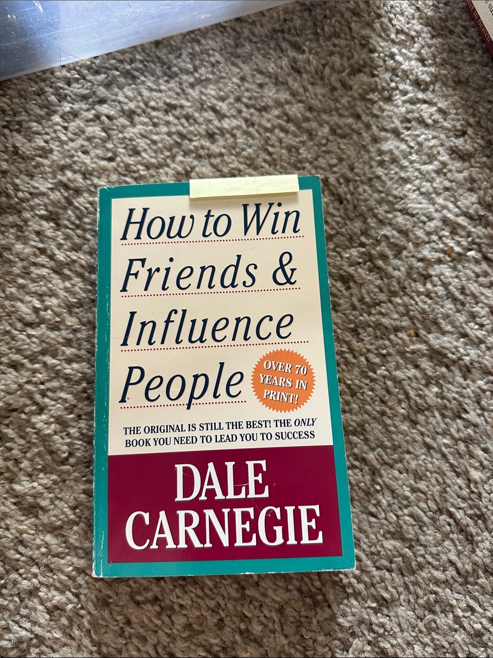 How to Win Friends & Influence People by Dale Carnegie - Teal & Cream Cover